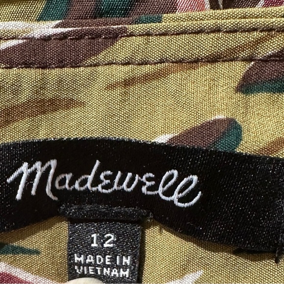 NWT Madewell Crinkled Crepe Maxi Bruah Stroke Monstera Skirt Pockets! 12 - Picture 4 of 11